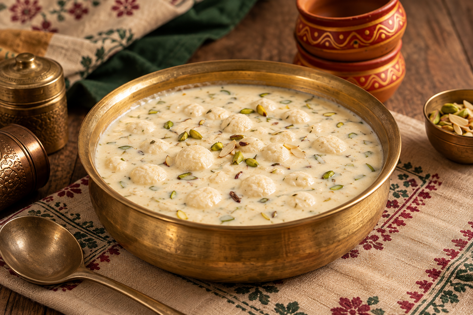 Rossomalai in cardamom milk